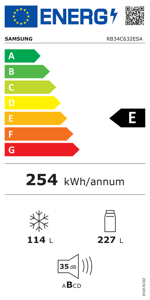 Samsung RB34C632ESA/EF inox, alulfagyasztós, Hűtő:227L, Fagyasztó:114L, hűtőszekrény