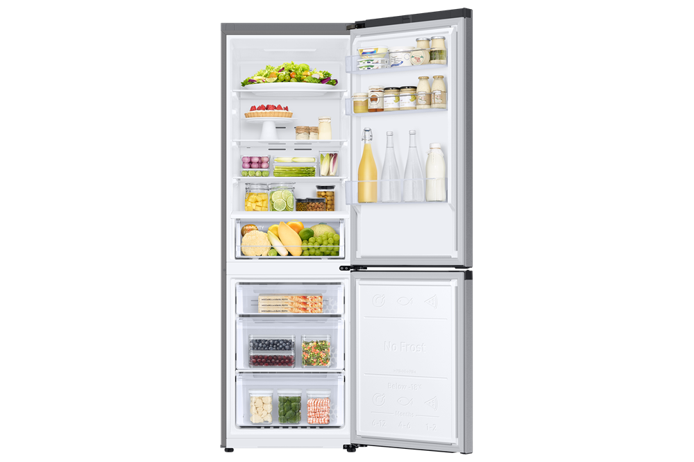 Samsung RB34C670DSA/EF inox, alulfagyasztós, Hűtő:230L, Fagyasztó:114L, hűtőszekrény (Újszerű)