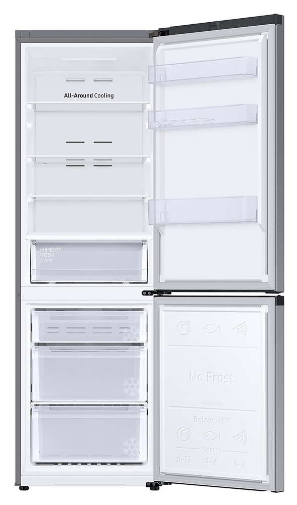 Samsung RB34C670DSA/EF inox, alulfagyasztós, Hűtő:230L, Fagyasztó:114L, hűtőszekrény (Újszerű)