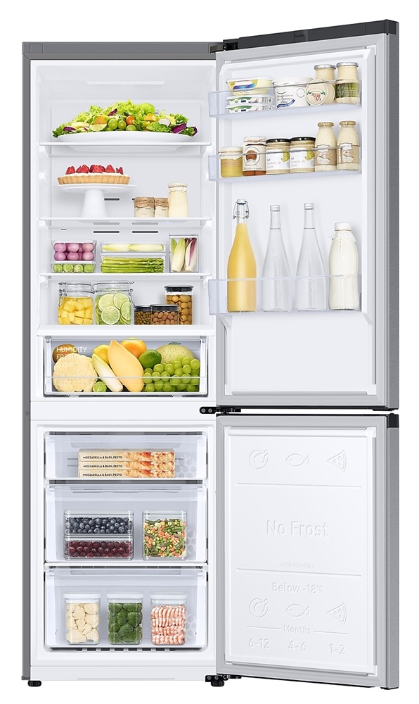 Samsung RB34C670DSA/EF inox, alulfagyasztós, Hűtő:230L, Fagyasztó:114L, hűtőszekrény (Újszerű)