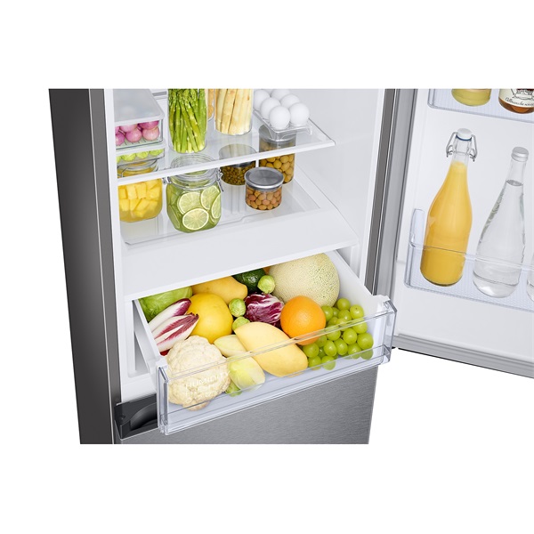 Samsung RB34C670DSA/EF inox, alulfagyasztós, Hűtő:230L, Fagyasztó:114L, hűtőszekrény (Újszerű)