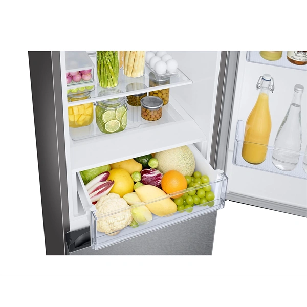 Samsung RB34C670DSA/EF inox, alulfagyasztós, Hűtő:230L, Fagyasztó:114L, hűtőszekrény (Használt - A)