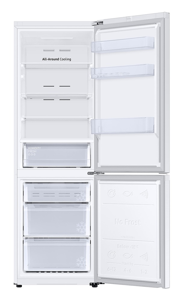 Samsung RB34C671DWW/EF fehér, alulfagyasztós, Hűtő:230L, Fagyasztó:114L, hűtőszekrény