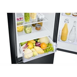 Samsung RB34C672DBN/EF fekete, alulfagyasztós, Hűtő:230L, Fagyasztó:114L, hűtőszekrény (Használt - B)