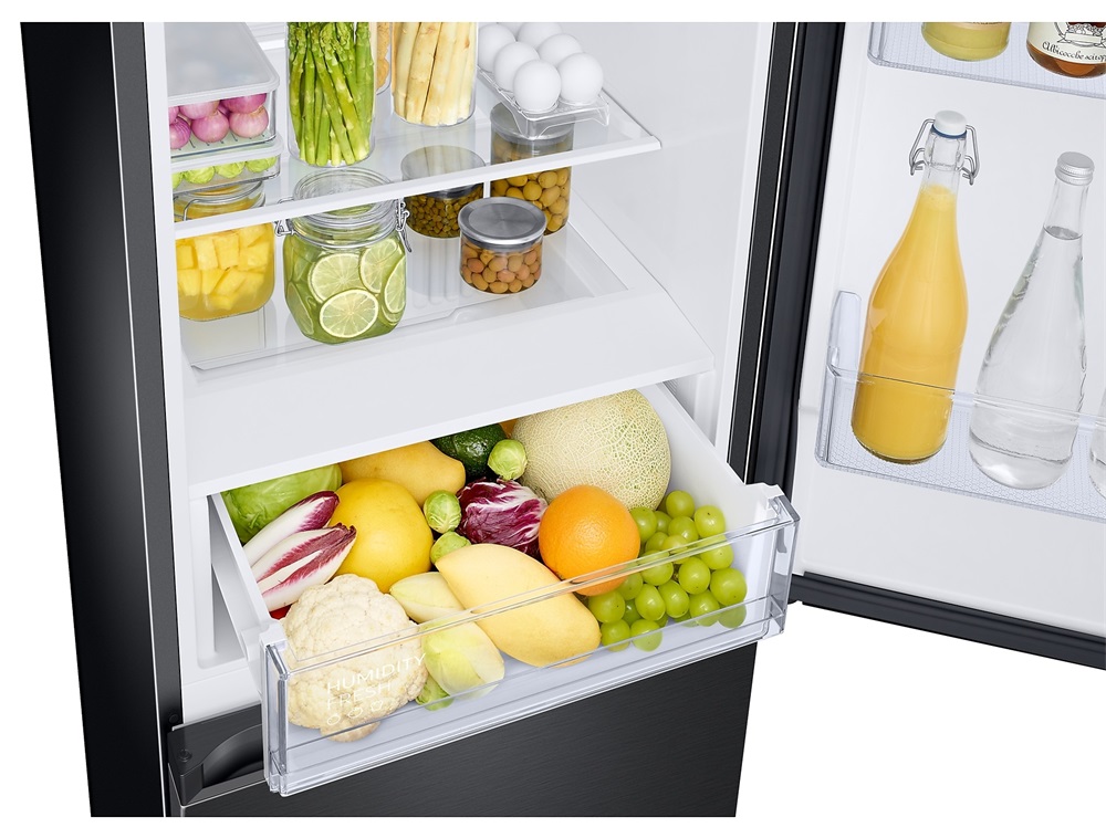 Samsung RB34C672DBN/EF fekete, alulfagyasztós, Hűtő:230L, Fagyasztó:114L, hűtőszekrény