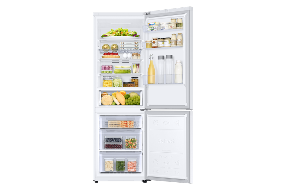 Samsung RB34C672DWW/EF fehér, alulfagyasztós, Hűtő:230L, Fagyasztó:114L, hűtőszekrény (Újszerű)