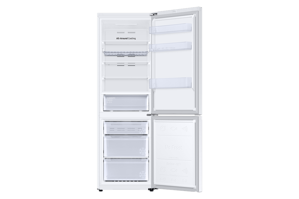 Samsung RB34C672DWW/EF fehér, alulfagyasztós, Hűtő:230L, Fagyasztó:114L, hűtőszekrény