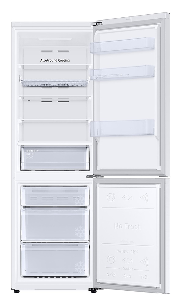 Samsung RB34C672DWW/EF fehér, alulfagyasztós, Hűtő:230L, Fagyasztó:114L, hűtőszekrény