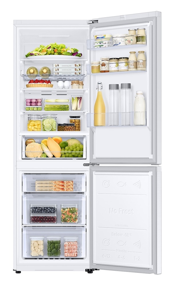 Samsung RB34C672DWW/EF fehér, alulfagyasztós, Hűtő:230L, Fagyasztó:114L, hűtőszekrény