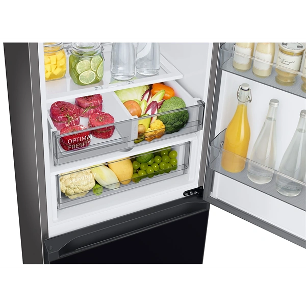 Samsung RB34C7B5D22/EF fekete, alulfagyasztós, Hűtő:230L, Fagyasztó:114L, hűtőszekrény (Használt - A)