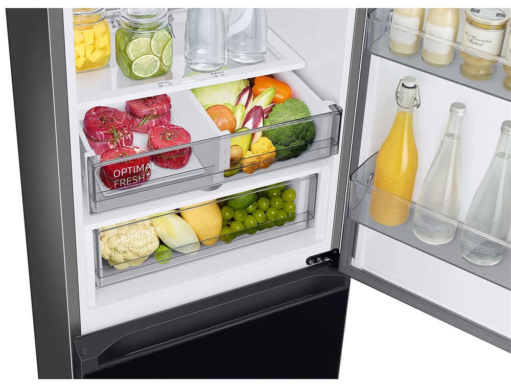 Samsung RB34C7B5D22/EF fekete, alulfagyasztós, Hűtő:230L, Fagyasztó:114L, hűtőszekrény