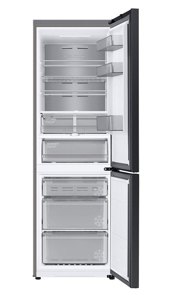 Samsung RB34C7B5D22/EF fekete, alulfagyasztós, Hűtő:230L, Fagyasztó:114L, hűtőszekrény
