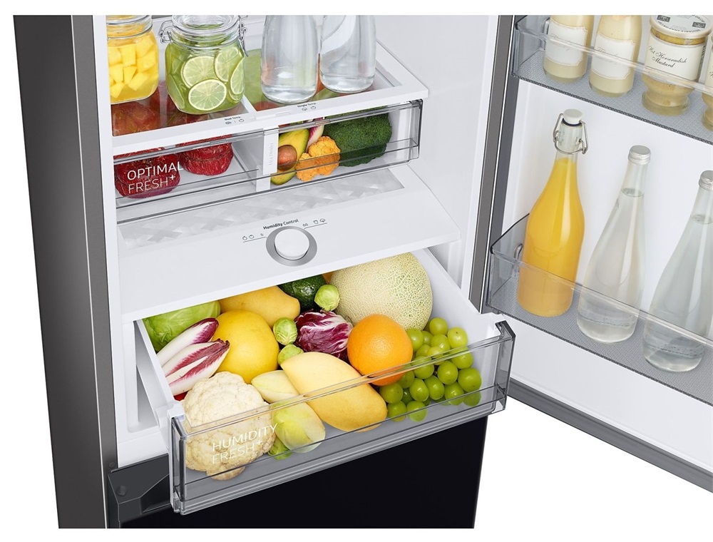 Samsung RB34C7B5D22/EF fekete, alulfagyasztós, Hűtő:230L, Fagyasztó:114L, hűtőszekrény (Újszerű)