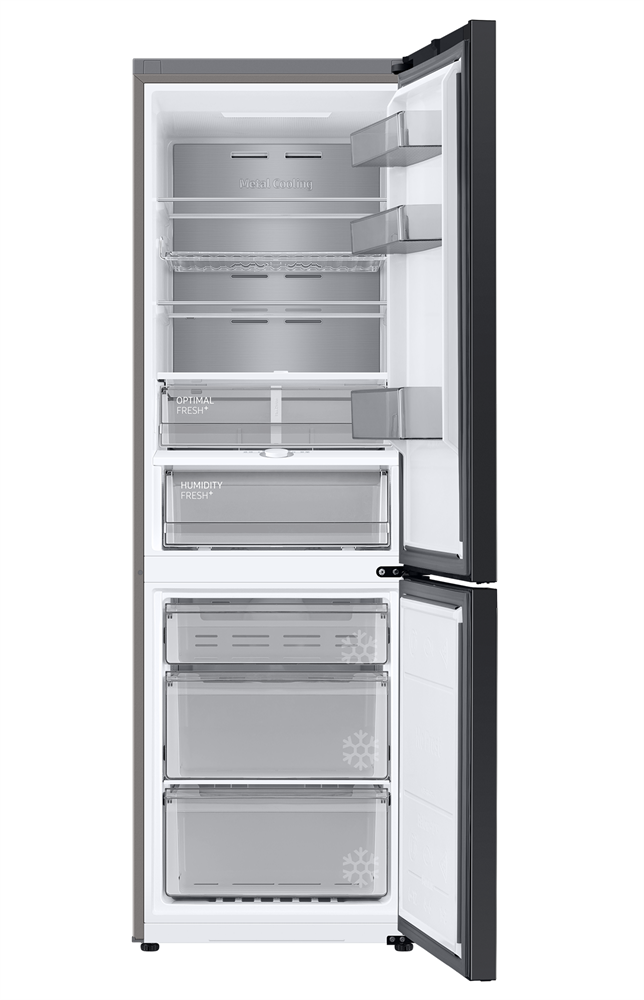 Samsung RB34C7B5DS9/EF inox, alulfagyasztós, Hűtő:230L, Fagyasztó:114L, hűtőszekrény (Újszerű)