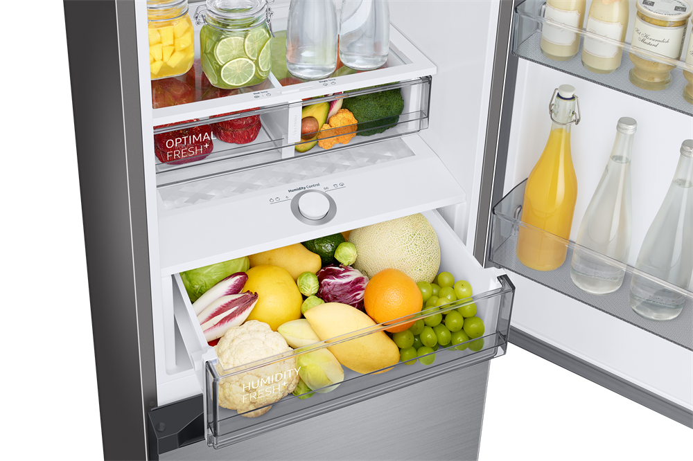 Samsung RB34C7B5DS9/EF inox, alulfagyasztós, Hűtő:230L, Fagyasztó:114L, hűtőszekrény (Újszerű)