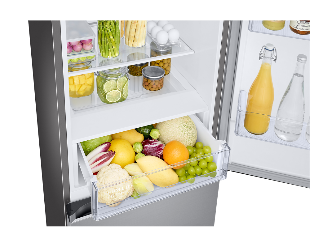 Samsung RB34T600CSA/EF fémszürke, alulfagyasztós, Hűtő:230L, Fagyasztó:114L, hűtőszekrény