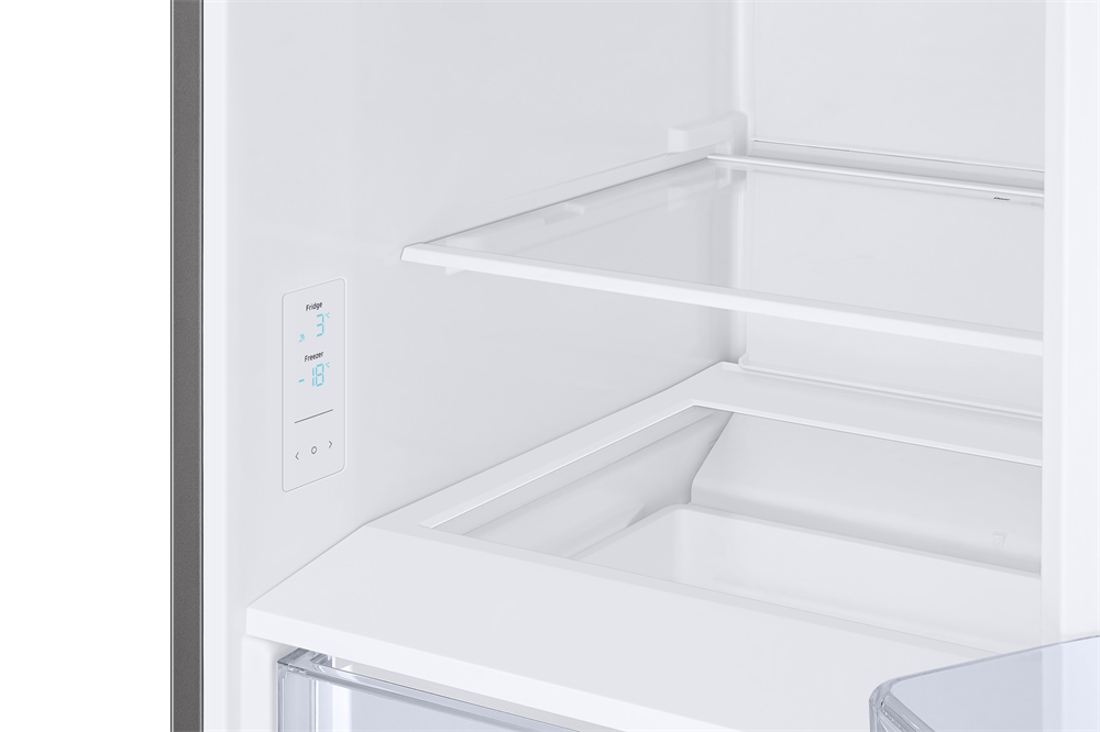 Samsung RB34T600CSA/EF fémszürke, alulfagyasztós, Hűtő:230L, Fagyasztó:114L, hűtőszekrény