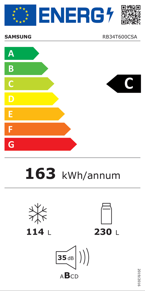 Samsung RB34T600CSA/EF fémszürke, alulfagyasztós, Hűtő:230L, Fagyasztó:114L, hűtőszekrény
