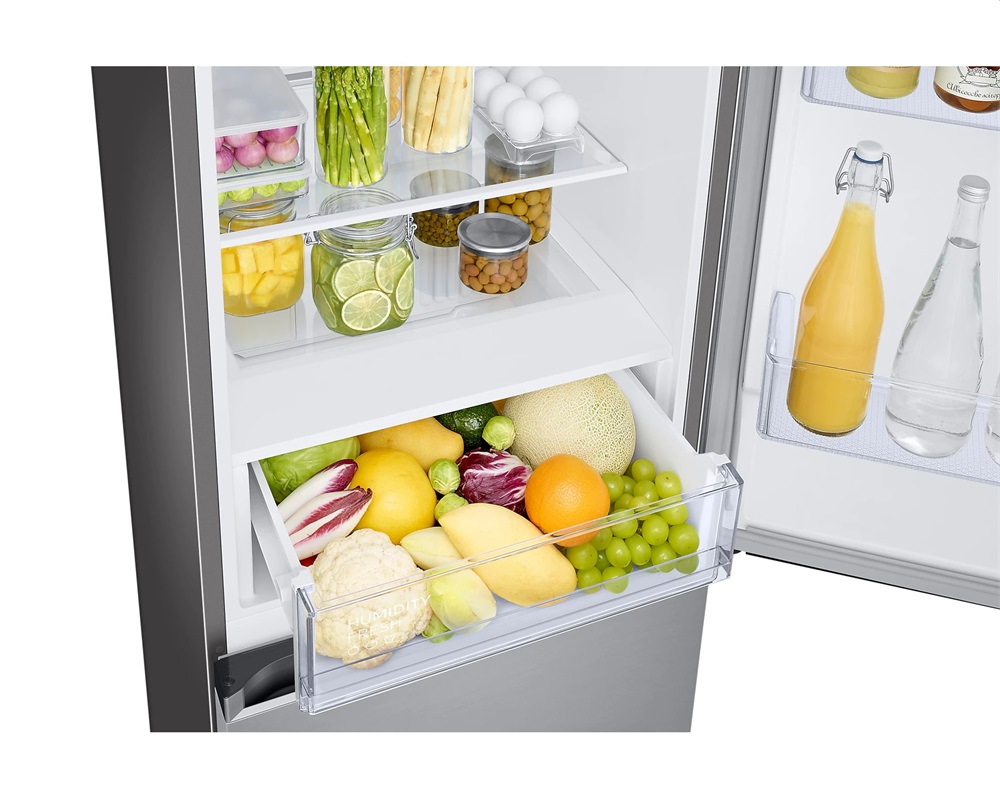 Samsung RB34T600ESA/EF fémszürke, alulfagyasztós, Hűtő:230L, Fagyasztó:114L, hűtőszekrény (Újszerű)