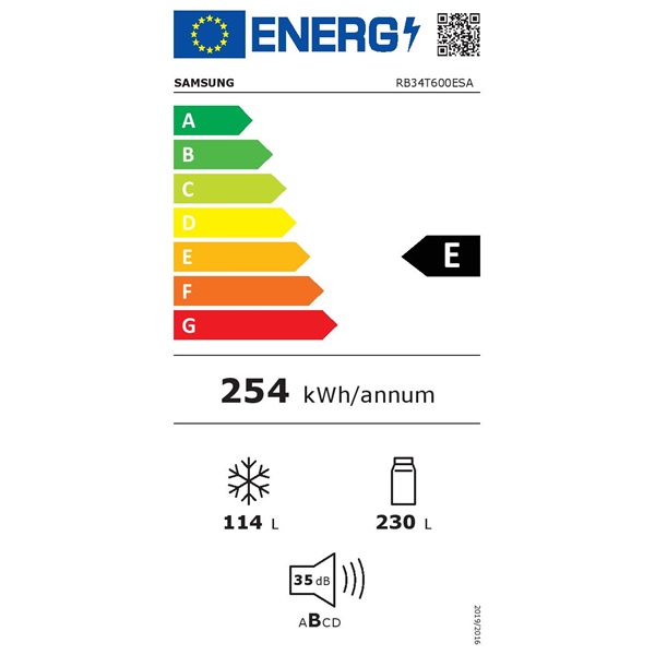 Samsung RB34T600ESA/EF fémszürke, alulfagyasztós, Hűtő:230L, Fagyasztó:114L, hűtőszekrény (Újszerű)