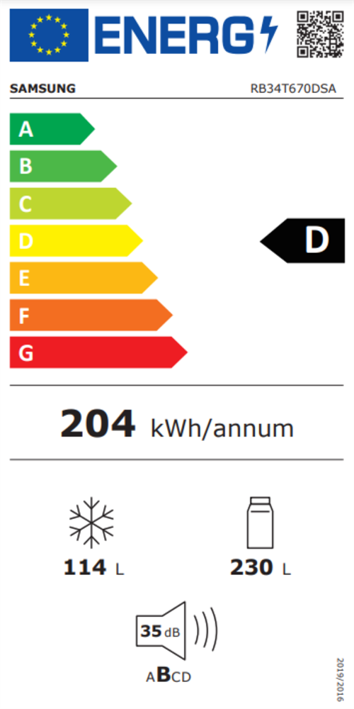 Samsung RB34T670DSA/EF titánszürke, alulfagyasztós, Hűtő:230L, Fagyasztó:114L, No frost hűtőszekrény