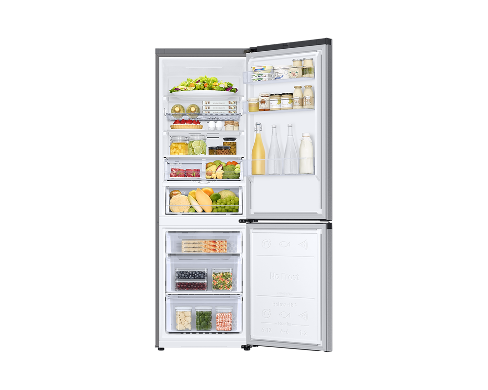 Samsung RB34T675DSA/EF fémszürke, alulfagyasztós, Hűtő:230L, Fagyasztó:114L, hűtőszekrény