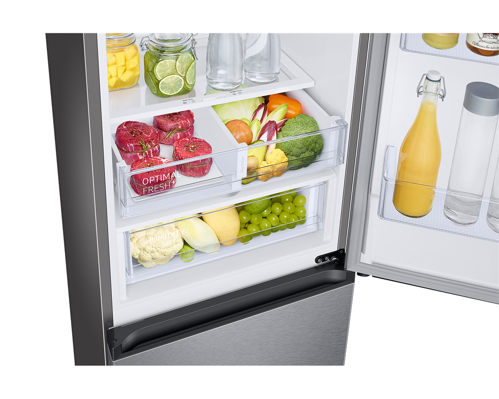 Samsung RB34T675DSA/EF fémszürke, alulfagyasztós, Hűtő:230L, Fagyasztó:114L, hűtőszekrény