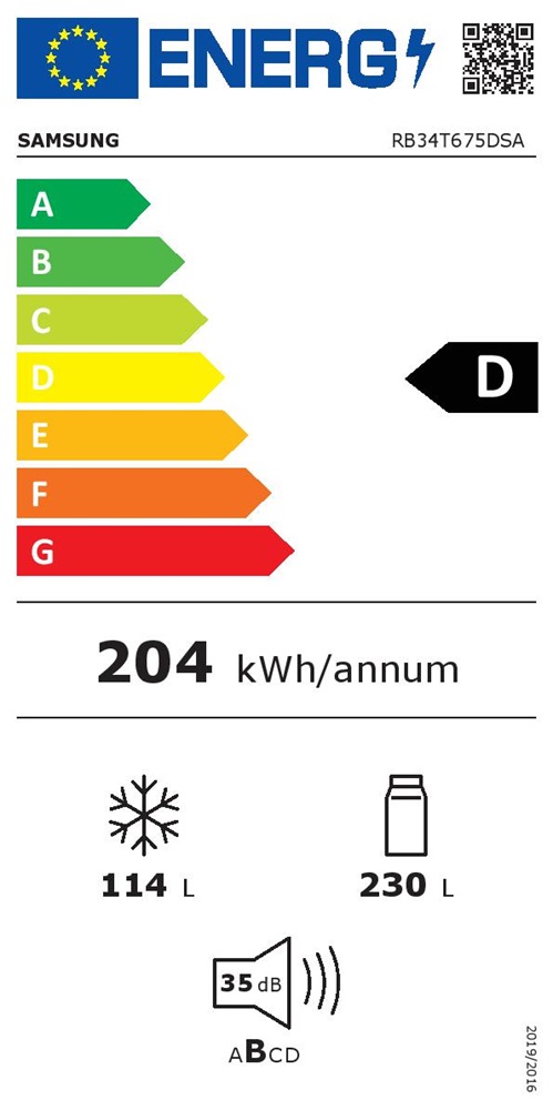 Samsung RB34T675DSA/EF fémszürke, alulfagyasztós, Hűtő:230L, Fagyasztó:114L, hűtőszekrény