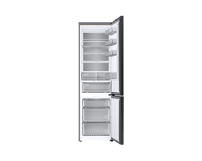 Samsung RB38A7B6AS9/EF inox, alulfagyasztós, Hűtő:273L, Fagyasztó:114L, Twin Cooling Plus hűtőszekrény