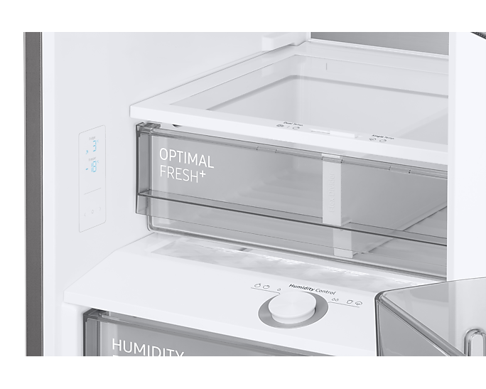 Samsung RB38A7B6AS9/EF inox, alulfagyasztós, Hűtő:273L, Fagyasztó:114L, Twin Cooling Plus hűtőszekrény