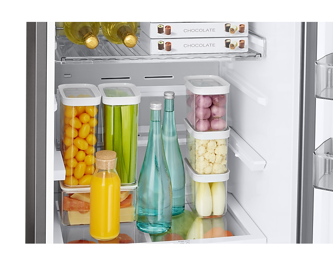 Samsung RB38A7B6AS9/EF inox, alulfagyasztós, Hűtő:273L, Fagyasztó:114L, Twin Cooling Plus hűtőszekrény