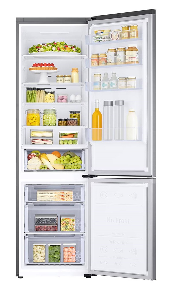 Samsung RB38C600CS9/EF inox, alulfagyasztós, Hűtő:276L, Fagyasztó:114L, hűtőszekrény