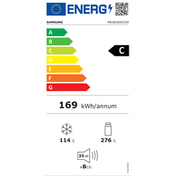 Samsung RB38C600CS9/EF inox alulfagyasztós hűtőszekrény
