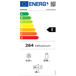 Samsung RB38C600ESA/EF inox alulfagyasztós hűtőszekrény