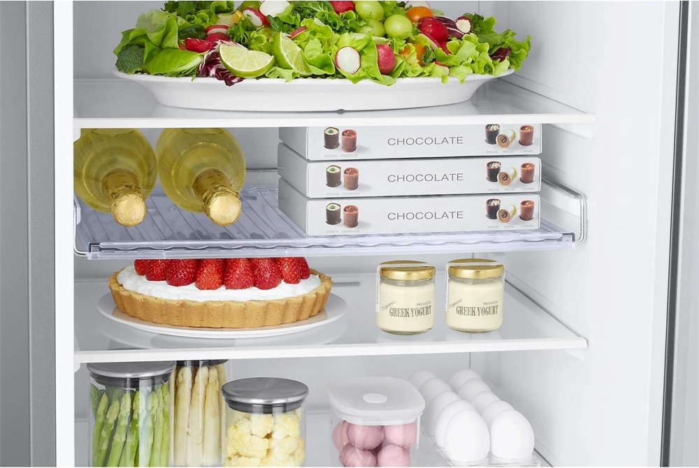 Samsung RB38C672CSA/EF grafit, alulfagyasztós, Hűtő:276L, Fagyasztó:114L, hűtőszekrény (Újszerű)