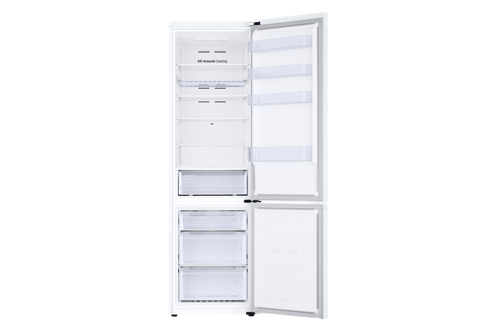 Samsung RB38C672CWW/EF fehér, alulfagyasztós, Hűtő:276L, Fagyasztó:114L, hűtőszekrény