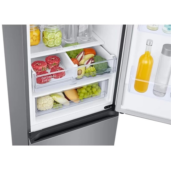 Samsung RB38C672ESA/EF inox, alulfagyasztós, Hűtő:276L, Fagyasztó:114L, hűtőszekrény (Újszerű)