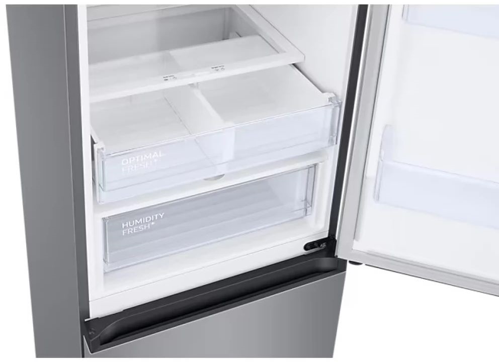 Samsung RB38C672ESA/EF inox, alulfagyasztós, Hűtő:276L, Fagyasztó:114L, hűtőszekrény (Újszerű)