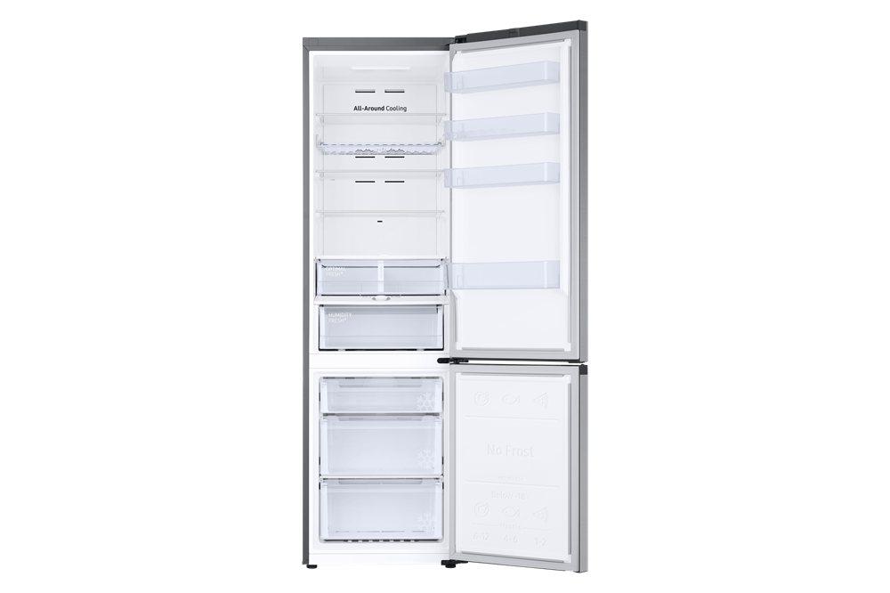 Samsung RB38C675DSA/EF inox, alulfagyasztós, Hűtő:276L, Fagyasztó:114L, No frost hűtőszekrény