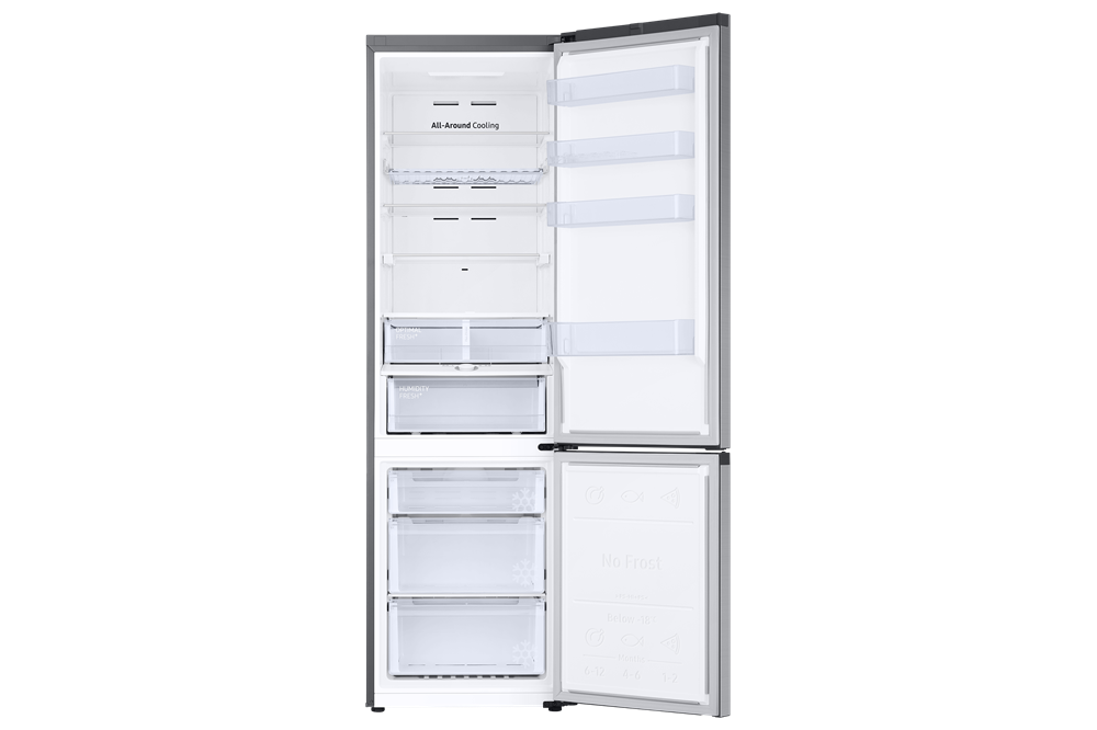Samsung RB38C676DSA/EF grafit, alulfagyasztós, Hűtő:276L, Fagyasztó:114L, hűtőszekrény (Újszerű)
