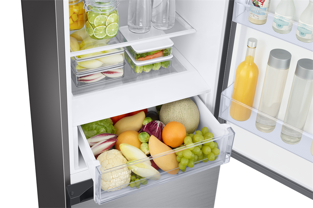 Samsung RB38C6B1DS9/EF inox, alulfagyasztós, Hűtő:276L, Fagyasztó:114L, hűtőszekrény