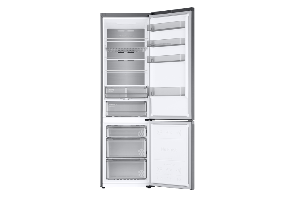 Samsung RB38C775CSR/EF inox, alulfagyasztós, Hűtő:276L, Fagyasztó:114L, No frost hűtőszekrény