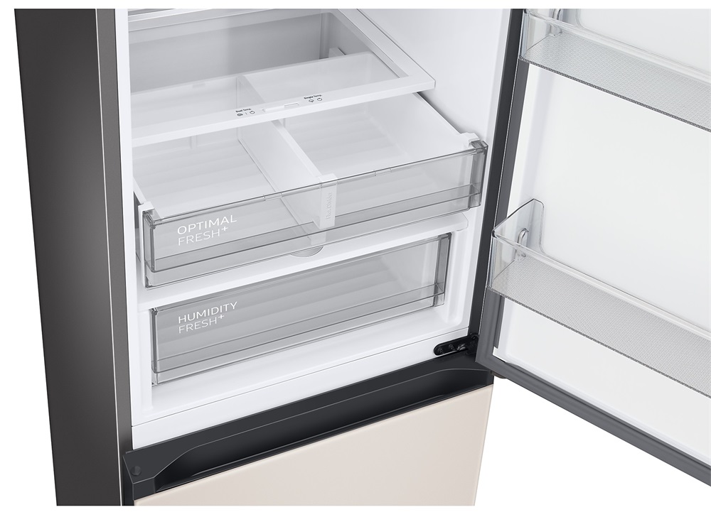 Samsung RB38C7B5D39/EF bézs, alulfagyasztós, Hűtő:276L, Fagyasztó:114L, hűtőszekrény