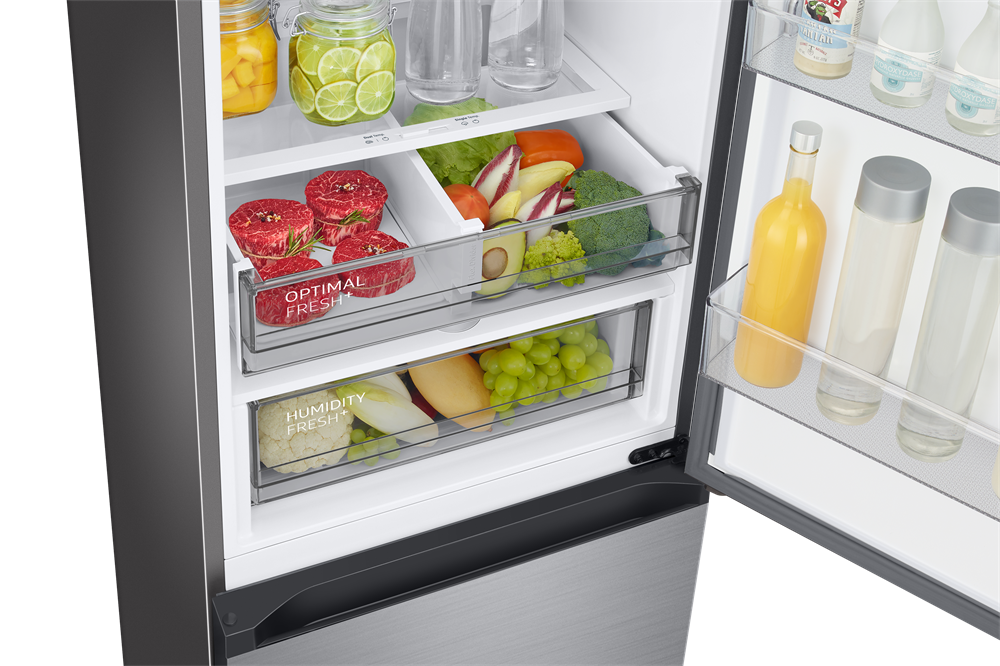 Samsung RB38C7B6AS9/EF inox, alulfagyasztós, Hűtő:273L, Fagyasztó:114L, hűtőszekrény