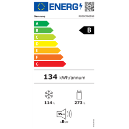 Samsung RB38C7B6BS9/EF inox alulfagyasztós hűtőszekrény