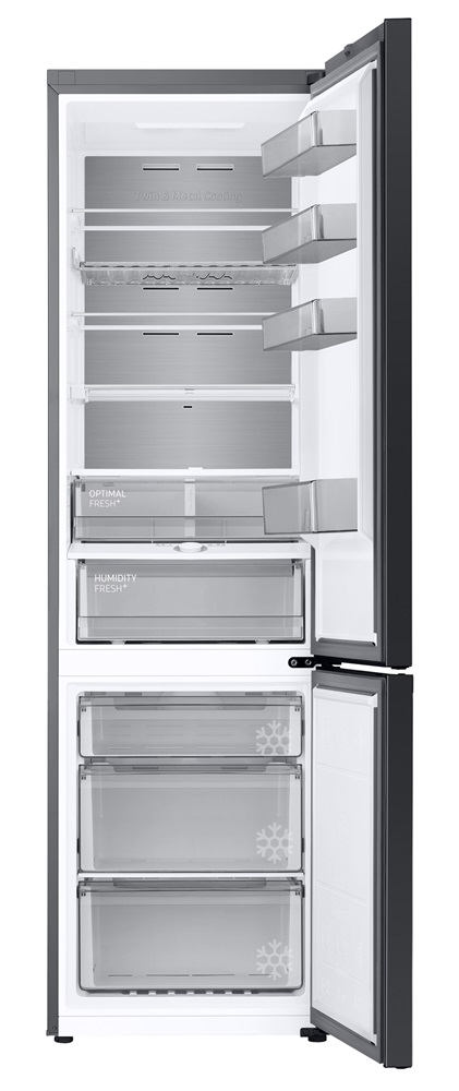 Samsung RB38C7B6D22/EF fekete, alulfagyasztós, Hűtő:276L, Fagyasztó:114L, hűtőszekrény