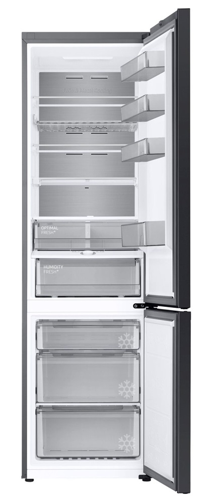 Samsung RB38C7B6D22/EF fekete, alulfagyasztós, Hűtő:276L, Fagyasztó:114L, hűtőszekrény (Újszerű)