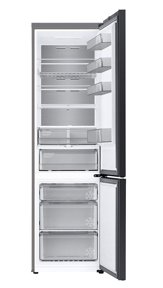 Samsung RB38C7B6DB1/EF fekete, alulfagyasztós, Hűtő:276L, Fagyasztó:114L, hűtőszekrény (Újszerű)