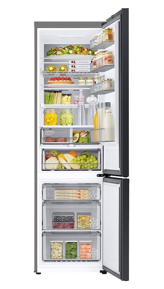 Samsung RB38C7B6DB1/EF fekete, alulfagyasztós, Hűtő:276L, Fagyasztó:114L, hűtőszekrény (Újszerű)
