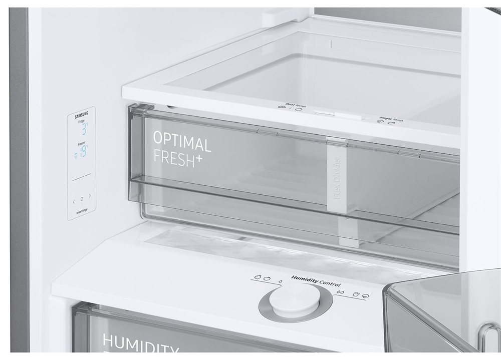 Samsung RB38C7B6DB1/EF fekete, alulfagyasztós, Hűtő:276L, Fagyasztó:114L, hűtőszekrény (Újszerű)